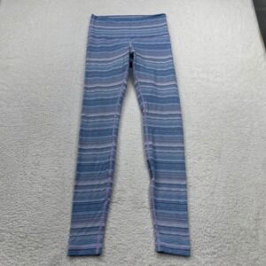 Lululemon Womens Wunder Under Pant Hi-Rise Wave Twist Lilac Caspian Blue Size 8